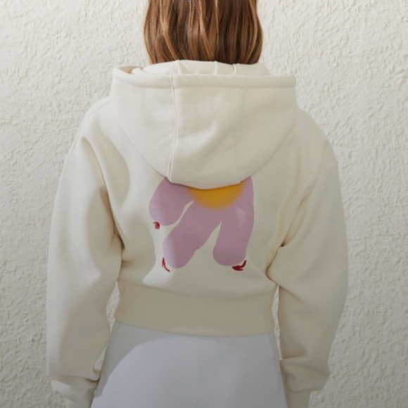 Cotton On Tops - SOLD! COTTON ON - Oversized Body Vittoria Flower Zip Up Hoodie